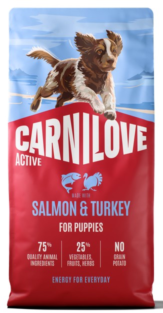 Carnilove Active Salmon & Turkey Junior Large Breeds | Grain Free Τροφή για Κουτάβια Μεγαλόσωμων Φυλών