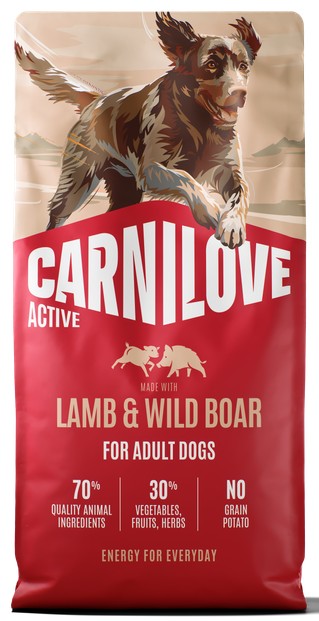 Carnilove Active Lamb & Wild Boar Adult All Breeds | Grain Free Τροφή για Ενήλικους Σκύλους