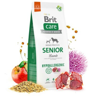 Brit Care Senior είναι superpremium υποαλλεργικη τροφη ηλικιωμενων σκυλων με αρνι και ρυζι