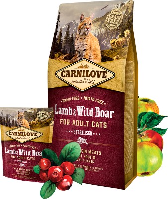 Carnilove Lamp Wild Boarολιστικη τροφη για στειρωμενη γατα Grain Free