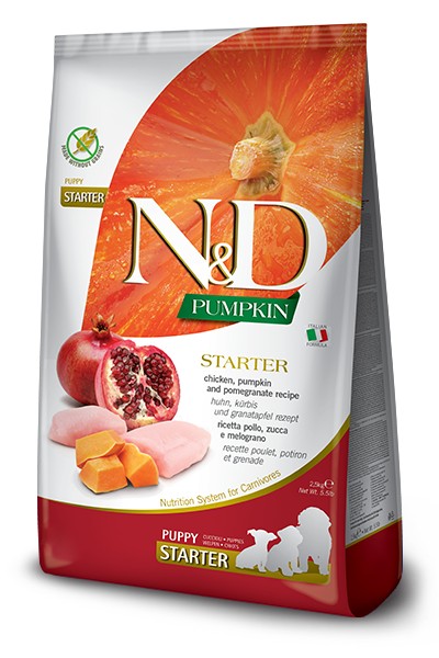 Ξηρη τροφη N&D starter puppy Chicken, Pumpkin and Pomegranate για κουταβια μικρης φυλης