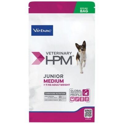 ξηρα τροφη για κουταβια μεσαιας φυλης HPM Virbac Junior Medium Hyperpremium: