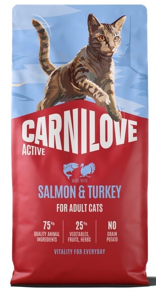 Carnilove Active Cat Salmon & Turkey Adult | Grain Free Τροφή για Ενήλικες Γάτες