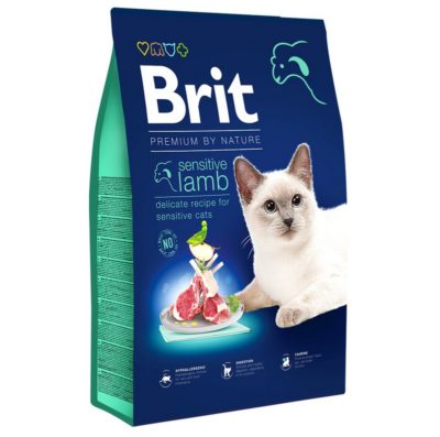 υποαλλεργικη τροφη για γατα με αρνι Brit Premium Sensitive