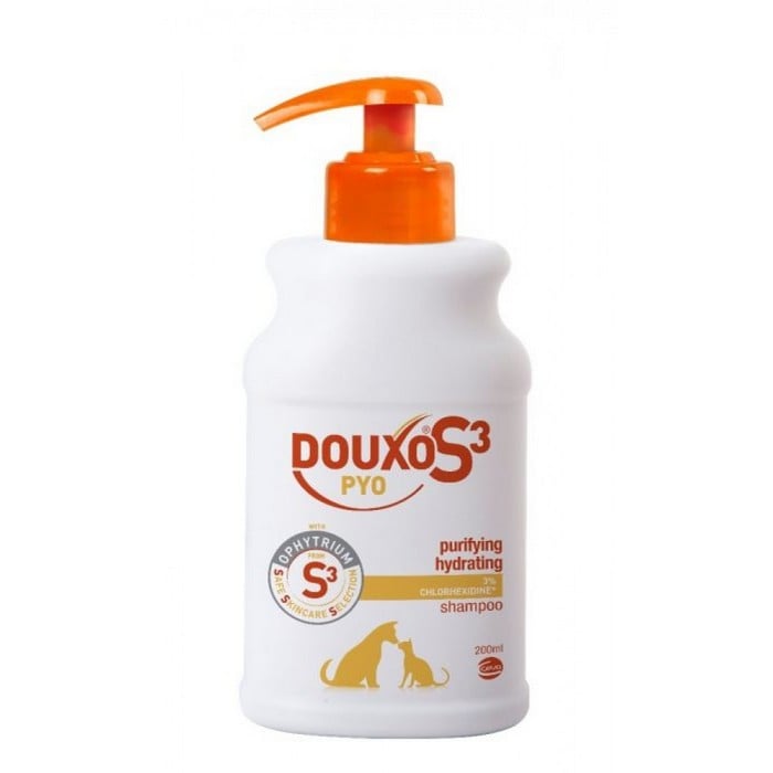 φαρμακευτικο σαμπουαν σκυλων και γατα Douxo pyo Chlorhexidine