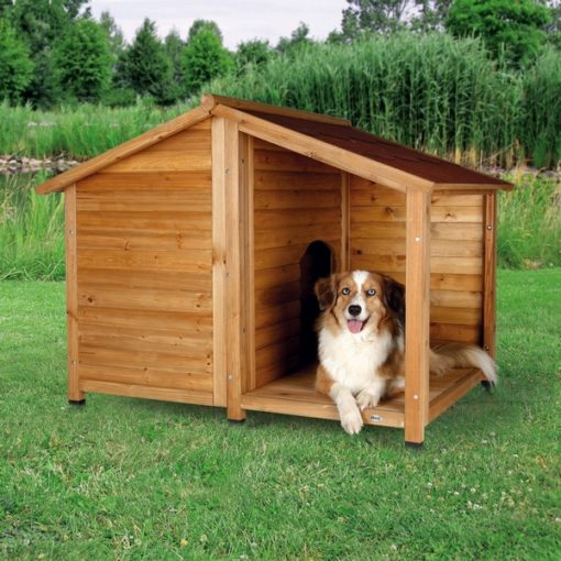 ξυλινο σπιτακι σκυλου Trixie Lodge Natura με βεραντα