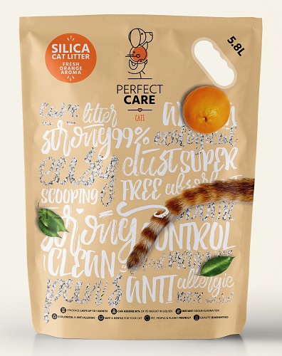 Perfect Care κρυσταλλικη αμμος για γατες απο σιλικονη πορτοκαλι