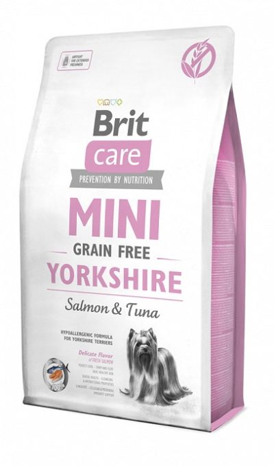 τροφες Brit care Mini Yorkshire Grain Free υποαλλεργικη τροφη για Yorkshire Terrier με σολομο