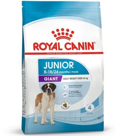 Πλήρης τροφη για κουταβι & νεαρο σκυλο γιγαντιας φυλης & θηλυκο σκυλο σε γαλουχία ή κατα την εγκυμοσυνη Royal Canin Junior Giant