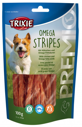 Snack λιχουδιες για σκυλους Trixie Omega stripes σνακ απο κρεας κοτοπουλου