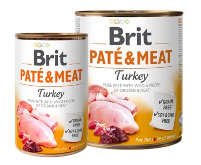 Grain Free Κονσερβα για σκυλους Brit Pate & Meat Turkey απο γαλοπούλα