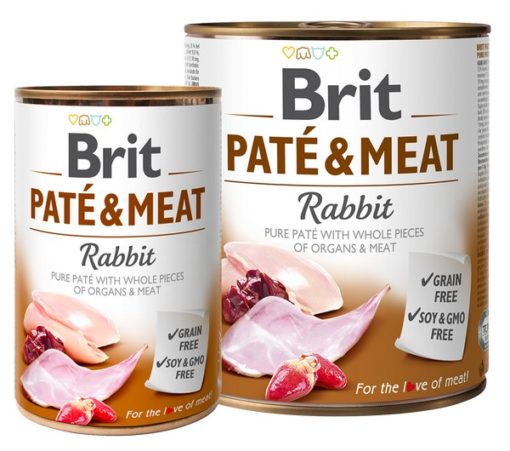 Grain Free Κονσερβες για σκυλο Brit Pate & Meat rabbit απο κουνελι