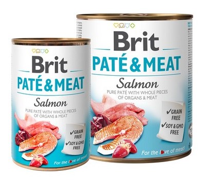 Grain Free Κονσερβες για σκυλους Brit Pate & Meat Salmon απο σολομο