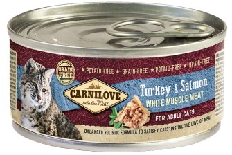 Η Carnilove Turkey Salmon ολιστικες κονσερβες για ενηλικες γατες Grain Free με γαλοπουλα και σολομο