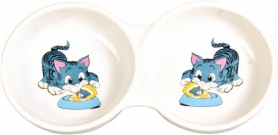 κεραμικα διπλα πιατακια γατας Trixie Double Bowl