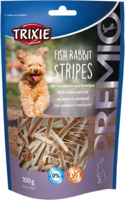 trixie snack premio fish rabbit stripes - σνακ για σκυλο με ψαρι και κοτοπουλο