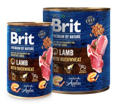 Η Brit Premium by Nature σκυλου κονσερβα με αρνι & φαγοπυρο Patee με ευαισθησια