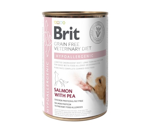 Brit Hypoallergenic VD κλινικη υποαλλεργικη τροφη κονσερβα σκυλου Grain Free