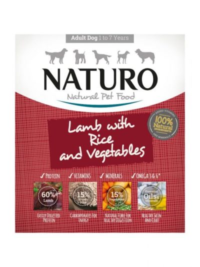 Η Naturo Lamb κονσερβα σκυλου σε ταψακι με αρνι και ρυζι σκυλους μικρων φυλων