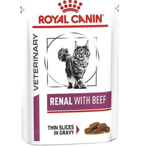 Κλινικη διαιτα τροφη κονσερβα γατας Royal Canin Renal μοσχαρι