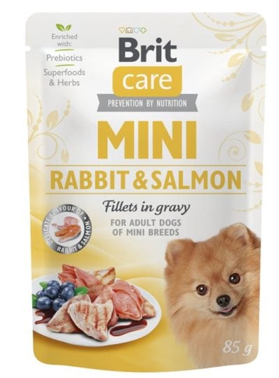 Η Brit Care Mini φακελακια κονσερβες μικρου σκυλου κουνελι σολομος