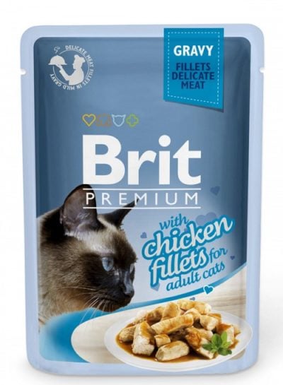 Brit Premium pouches Gravy Chicken φακελακια γατας κοτοπουλο