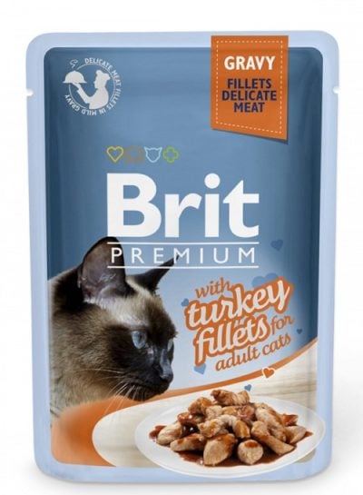 Brit Premium pouches Gravy Turkey φακελακια για γατες υγρη τροφη γαλοπουλα