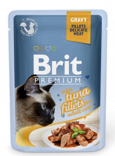 Brit Premium pouches Gravy Turkey φακελακι γατας υγρη τροφη τονος