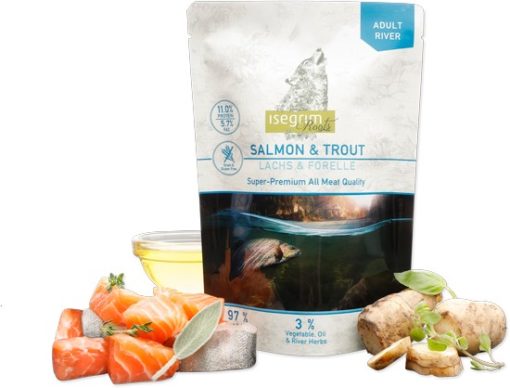 Isegrim Salmon Pouch υγρη τροφη σκυλου κονσερβα με σολομο Gluten Grain Free