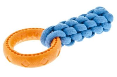 Το Ferribiella Rope + TPR Ring ανθεκτικο παιχνιδι κρικος με σχοινι σκυλου