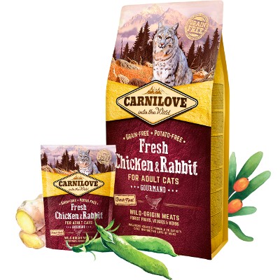 Carnilove fresh τροφη γατας Chicken Rabbit ολιστικη τροφη grain free