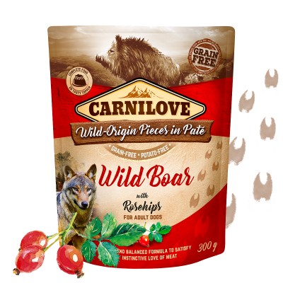 Carnilove σκυλων υγρη τροφη Wild Boar Rosehip Αγριοχοιρος και τριανταφυλλο Πατε
