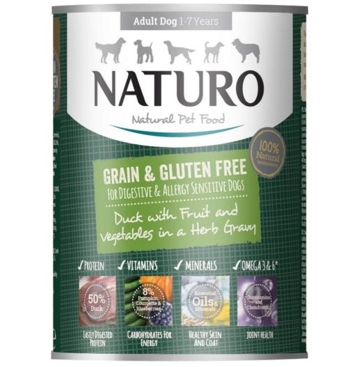 Naturo Duck σκυλου κονσερβα Gluten Grain Free με παπια