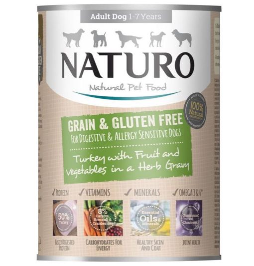 Naturo Turkey Gluten Grain Free κονσερβες σκυλων