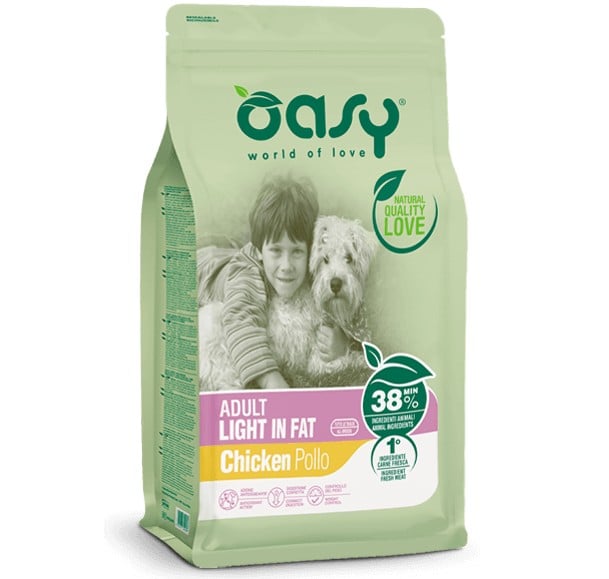 Oasy Lifestage Light τροφη στειρωμενου σκυλου χασιμο βαρους