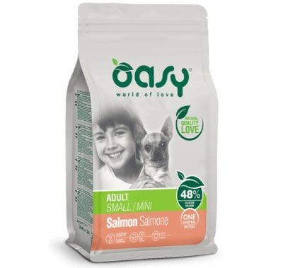 Oasy One Protein σκυλου Adult Small τροφη μικρής φυλής από 12 μηνών με σολομο