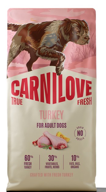 Carnilove True Fresh Turkey Adult Dog Ξηρά Τροφή Σκύλου με Φρέσκια Γαλοπούλα
