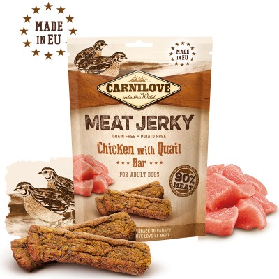 Carnilove Meat Jerky snack Chicken with Quail μαλακο σνακ για σκυλους