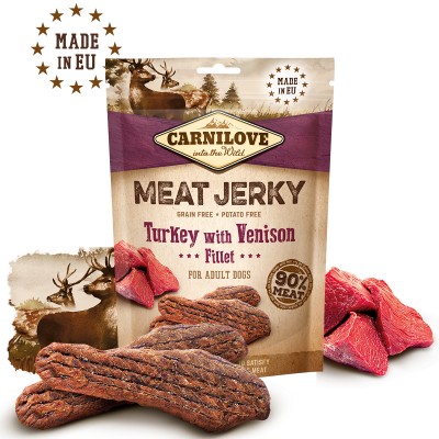 Carnilove Meat Jerky Turkey with Venison μαλακα σνακ σκυλου