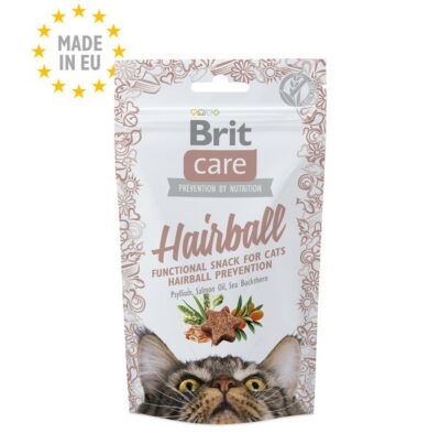 Brit Care Functional Hairball snack για αποφυγη τριχομπαλων γατας
