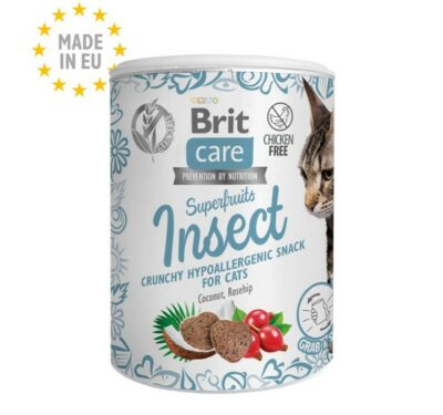 Brit Care Superfruits Snack Snack Hypoallergenic Insect λιχουδιες για γατες με τροφικη δυσανεξια