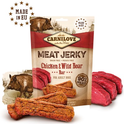 Carnilove Meat Jerky snack Chicken Wild Boar μαλακο σνακ σκυλων