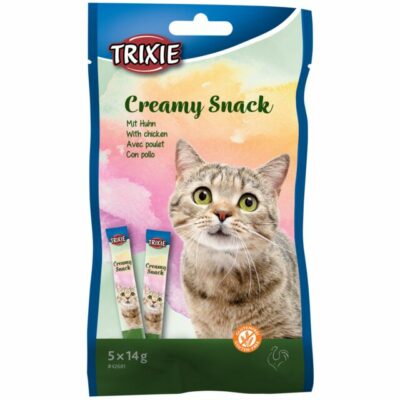 Trixie Creamy snack υγρες λιχουδιες τροφης για γατες με κοτοπουλο χωρις γλουτενη