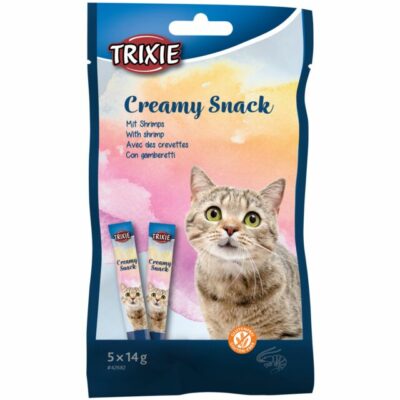 Trixie Creamy snack Shrimp υγρες λιχουδιες στην τροφη γατας με γαριδα χωρις γλουτενη