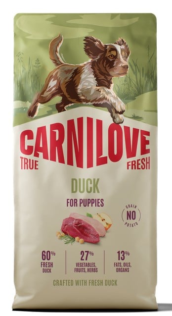 Carnilove True Fresh Puppy Duck Ξηρά Τροφή Κουταβιού με Φρέσκια Πάπια
