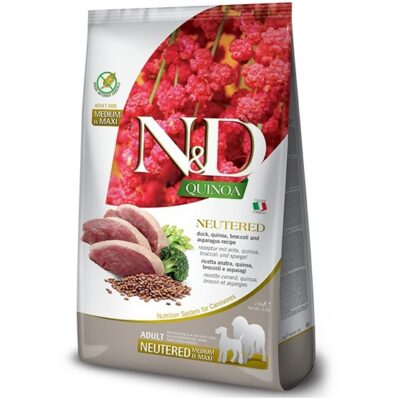 N&D Quinoa Neutered Adult Medium Maxi ενηλικου στειρωμενου σκυλου μεσαιας μεγαλης φυλης