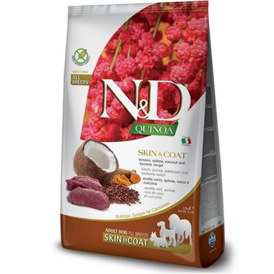 N&D Quinoa Skin Coat Venison τροφικη δυσανεξια