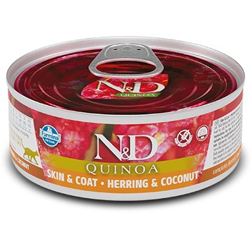 N&D Quinoa Skin & Coat Herring Ρεγγα γατων