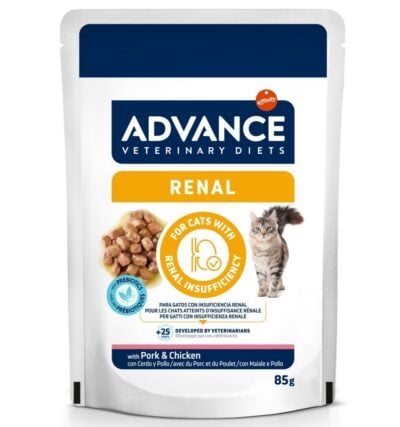 Advance Renal φακελάκι κονσερβα για γατες σε διαταραχές που σχετίζονται με προβληματα νεφρων της γάτας.