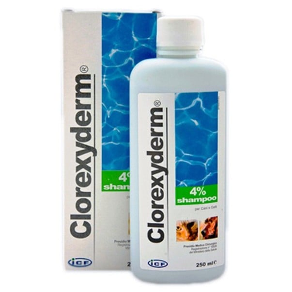 Clorexyderm shampoo 4% χλωρεξιδίνη γατας ισχυρη καθαριστικη - αντισηπτικη δραση σκυλου